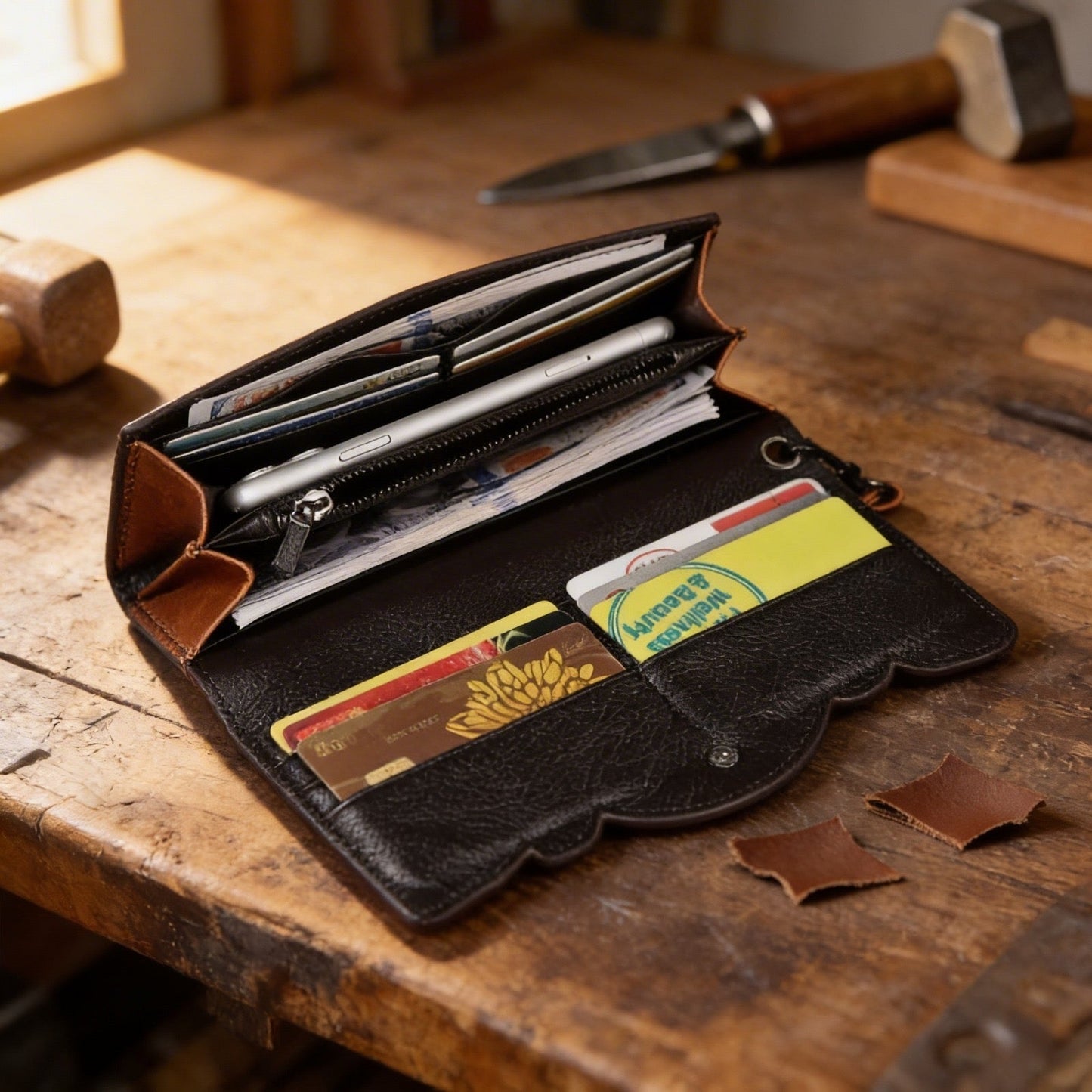 Floral Cowhide Wallet